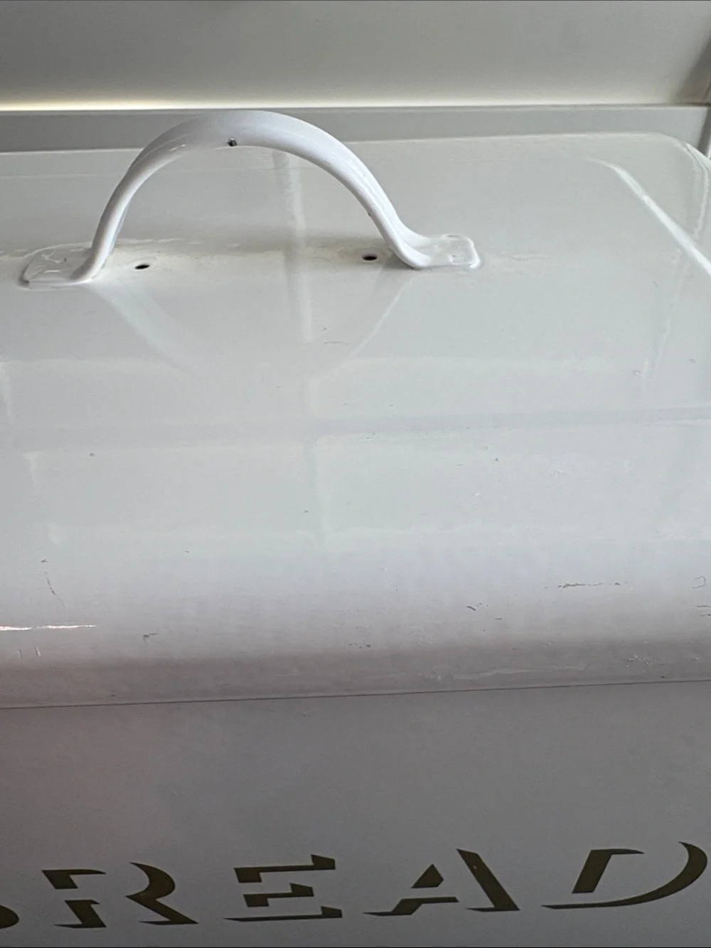 Vintage Enamel Metal Bread Box Britain